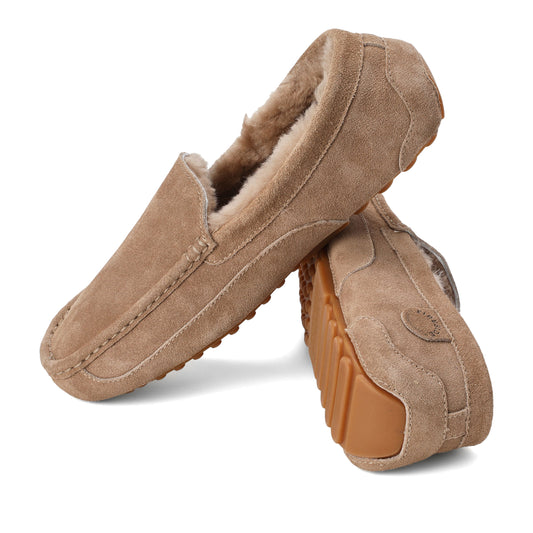 Men's Fireside by Dearfoams Melbourne Genuine Shearling Moccasin Slipper - US 2720