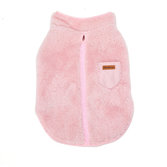 Plush Dog Jacket in Pink - US 1448