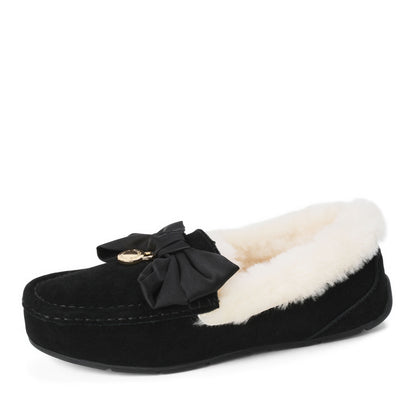 Women's Mel Dream Bow Genuine Shearling Moccasin - US 1219