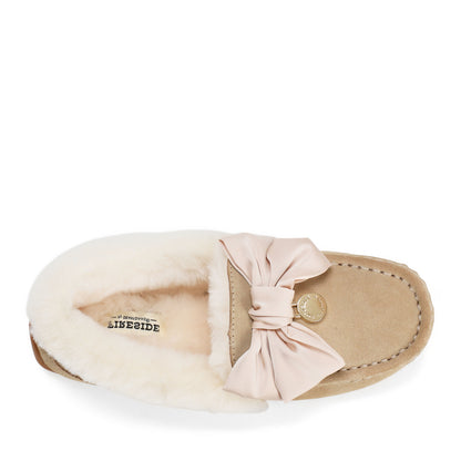 Women's Mel Dream Bow Genuine Shearling Moccasin - US 2919