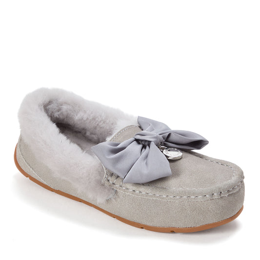 Women's Mel Dream Bow Genuine Shearling Moccasin - US 8590