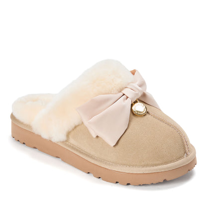 Women's Sydney Dream Bow Genuine Shearling Scuff - US 0936