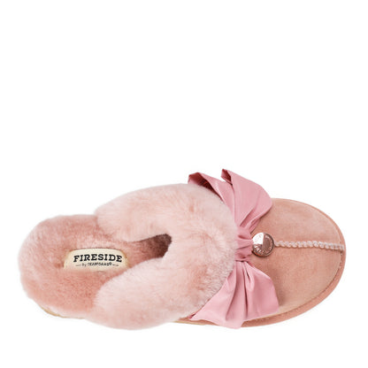 Women's Sydney Dream Bow Genuine Shearling Scuff - US 3288