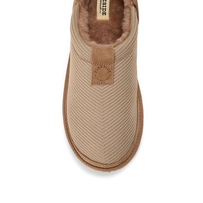 Women's Fireside by Dearfoams Sport Knit And Suede Slip On Shoetie - Water Repellent - US 2651