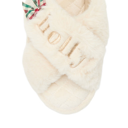 Women's Holiday Fur Slide - US 8958