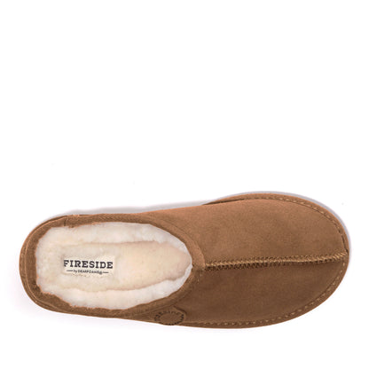 Women's Fireside by Dearfoams Greta Genuine Shearling Clog - Water Resistant - US 3357