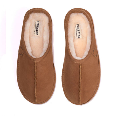 Women's Fireside by Dearfoams Greta Genuine Shearling Clog - Water Resistant - US 3357