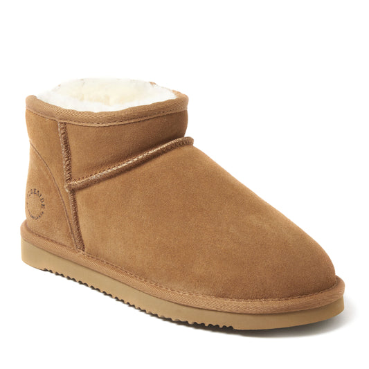 Women's Fireside by Dearfoams Riverland Genuine Shearling Micro Bootie - US 8092