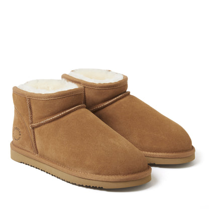 Women's Fireside by Dearfoams Riverland Genuine Shearling Micro Bootie - US 8092
