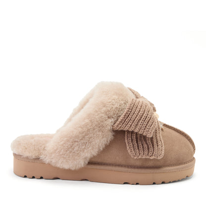 Daniella Karagach’s Women's Fireside Suede Shearling Scuff - US 9694