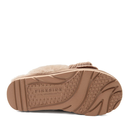 Daniella Karagach’s Women's Fireside Suede Shearling Scuff - US 9694