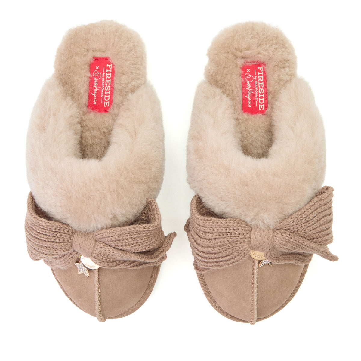 Daniella Karagach’s Women's Fireside Suede Shearling Scuff - US 9694
