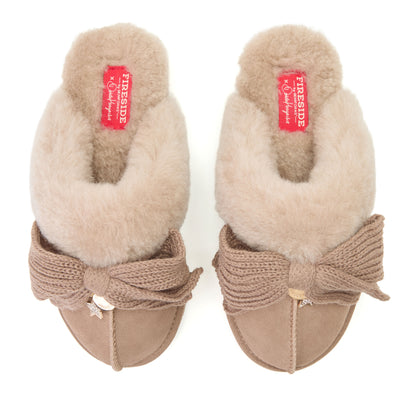 Daniella Karagach’s Women's Fireside Suede Shearling Scuff - US 9694
