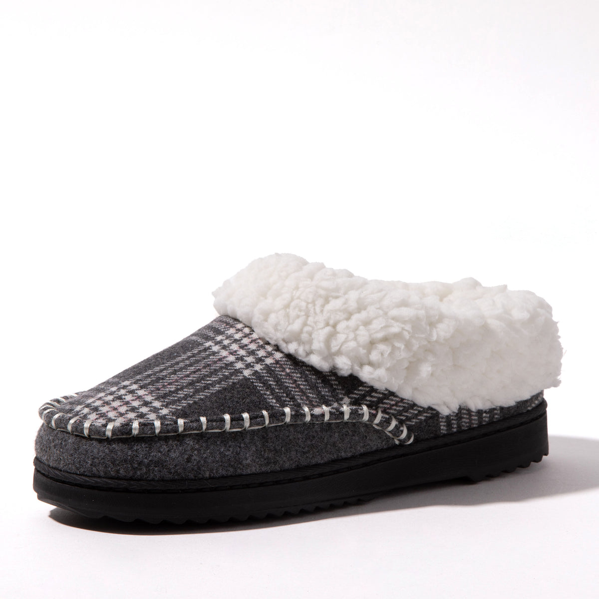 Women's Nyla Felted And Plaid Moc Toe Clog - US 3523