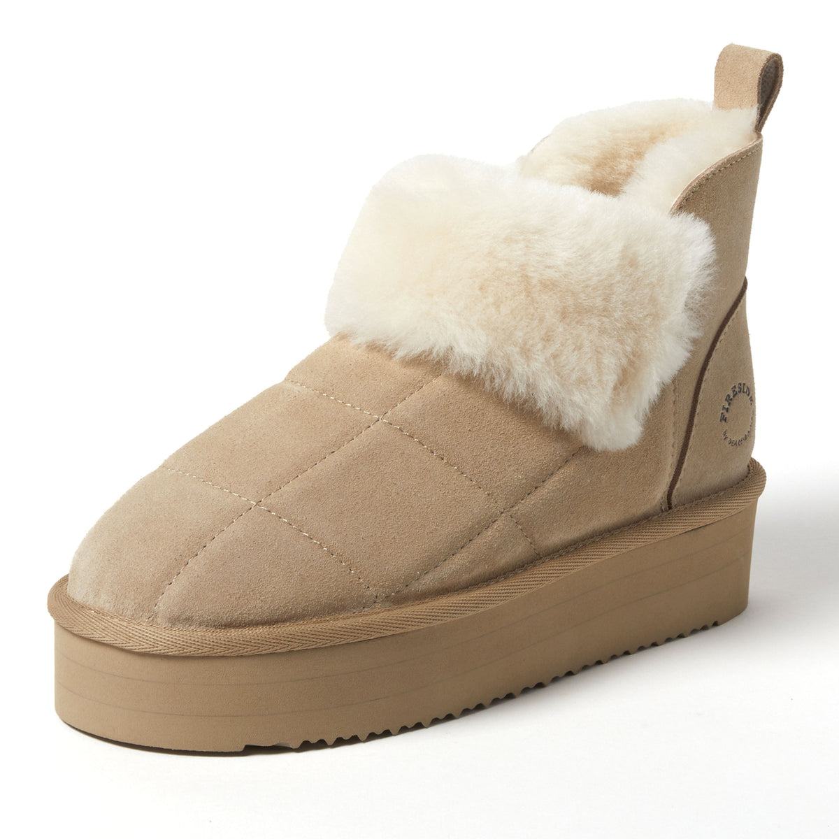 Women's Bayswater Genuine Shearling Quilted Platform Bootie - US 6899