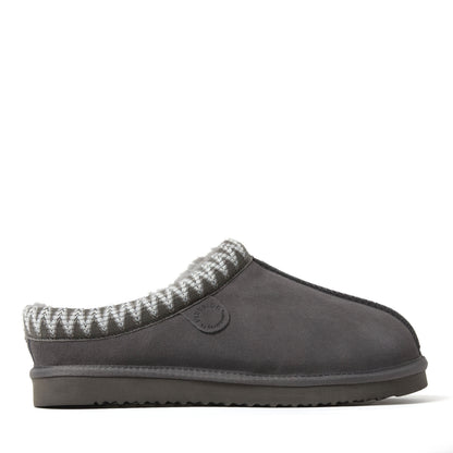 Men's Fireside by Dearfoams Grafton Genuine Shearling Clog With Taping - Water Resistant - US 8878