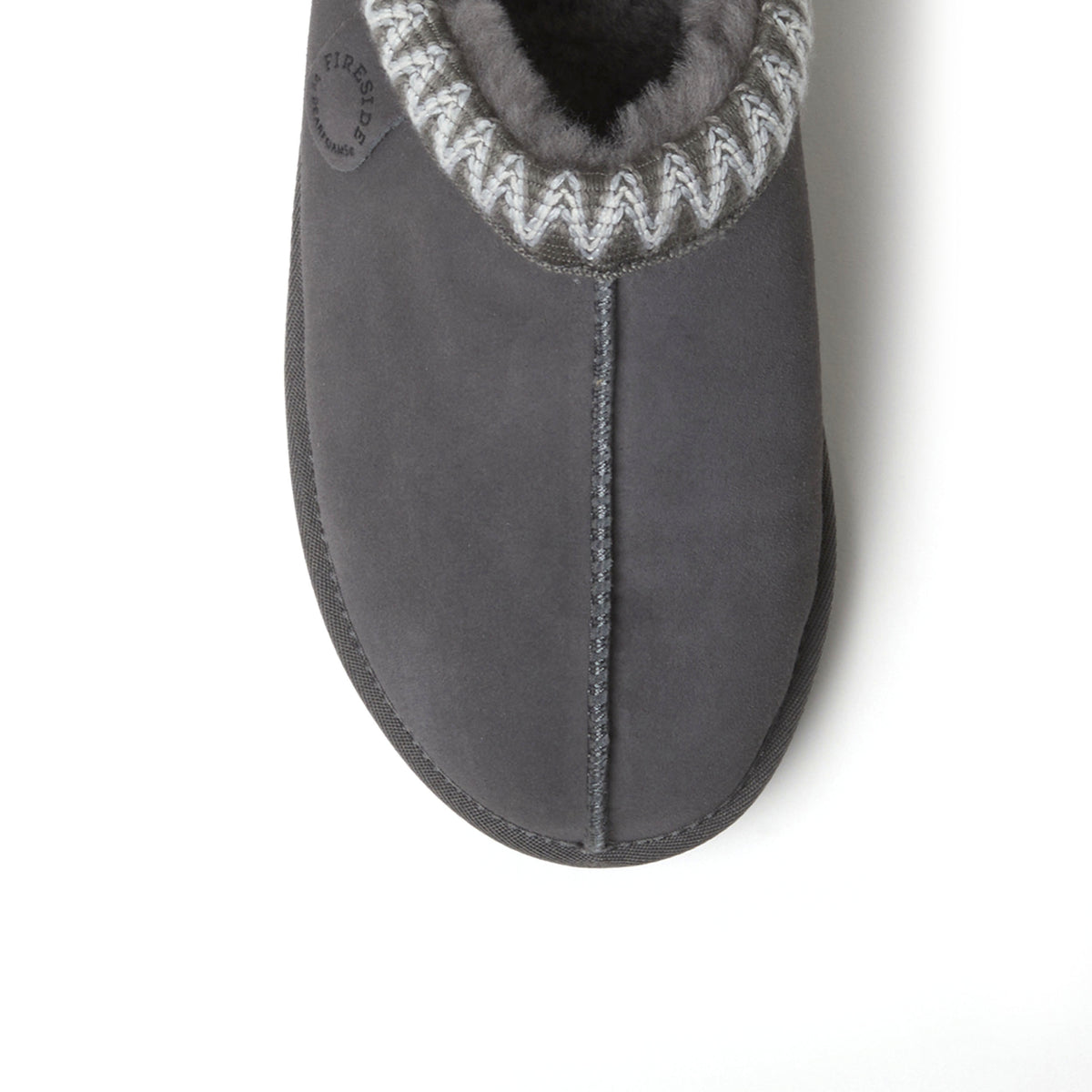 Men's Fireside by Dearfoams Grafton Genuine Shearling Clog With Taping - Water Resistant - US 8878
