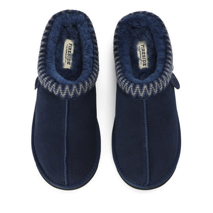 Men's Fireside by Dearfoams Grafton Genuine Shearling Clog With Taping - Water Resistant - US 5861