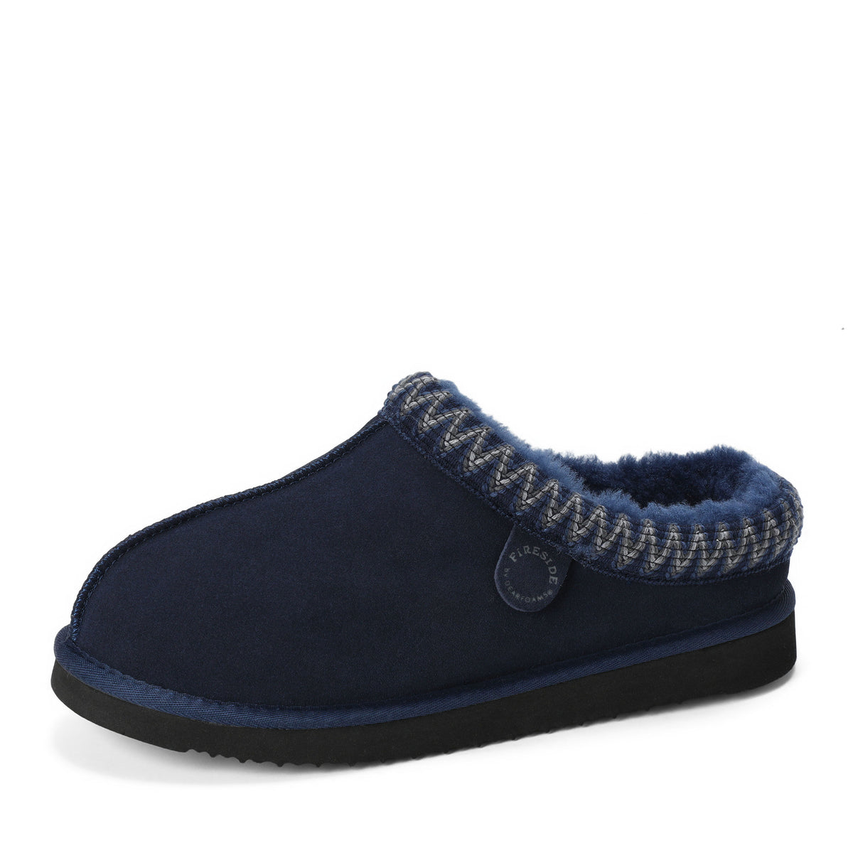 Men's Fireside by Dearfoams Grafton Genuine Shearling Clog With Taping - Water Resistant - US 5861