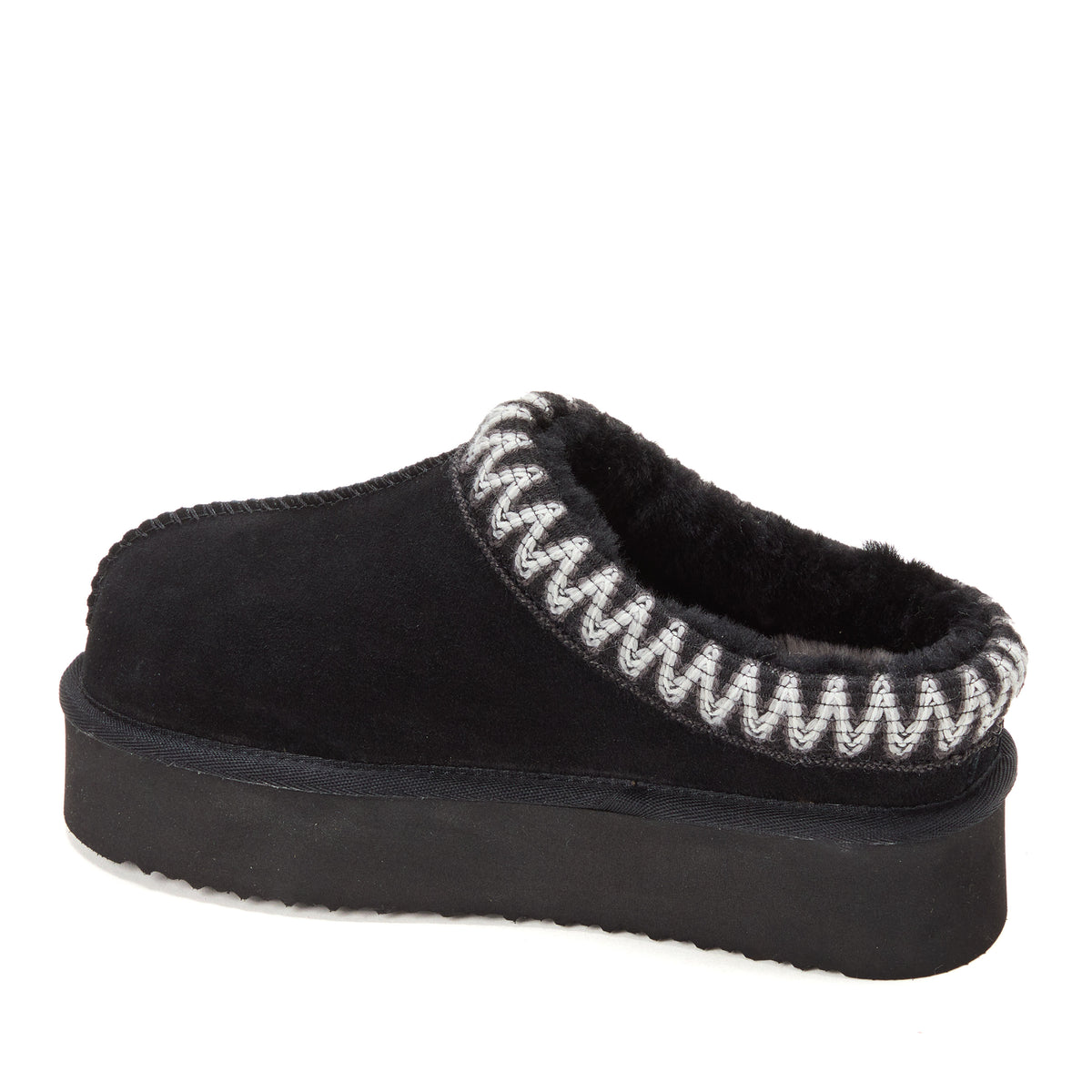 Women's Fireside by Dearfoams Queenstown Genuine Shearling Clog With Taping - US 1327