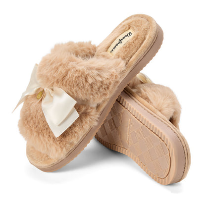Women's Bianca Pile Slide With Bow - US 1572