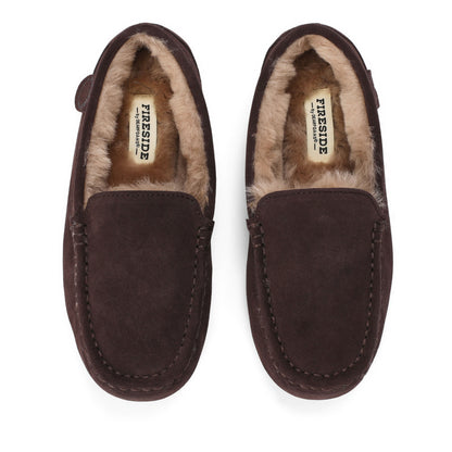 Women's Fireside by Dearfoams Mel Genuine Shearling Moccasin - US 1647