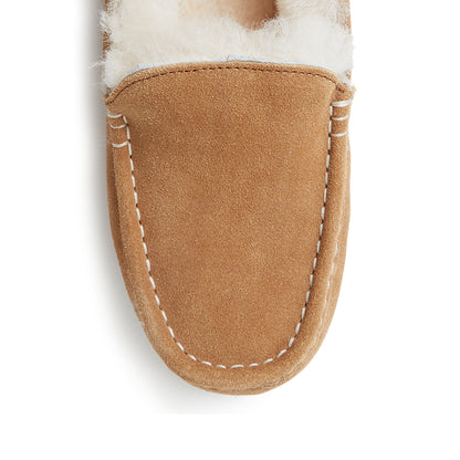 Women's Fireside by Dearfoams Mel Genuine Shearling Moccasin - US 6280