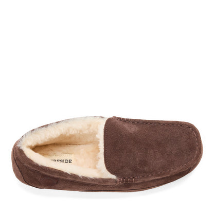 Men's Fireside by Dearfoams Melbourne Genuine Shearling Moccasin Slipper - US 8556