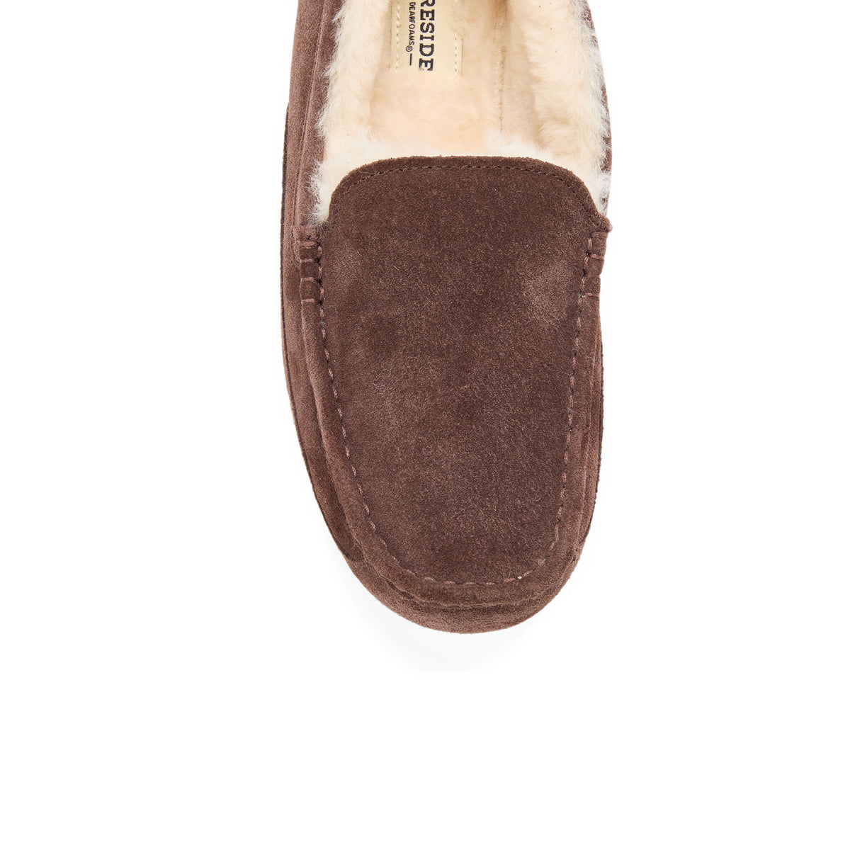 Men's Fireside by Dearfoams Melbourne Genuine Shearling Moccasin Slipper - US 7035
