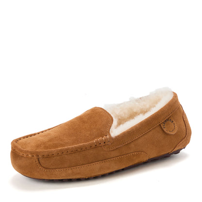 Men's Fireside by Dearfoams Melbourne Genuine Shearling Moccasin Slipper - US 8403
