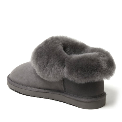 Women's Fireside by Dearfoams Perth Genuine Shearling Foldover Boot Slipper - US 9204