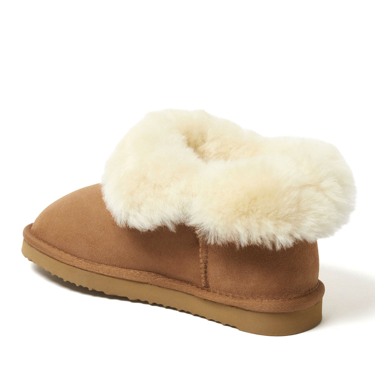 Women's Fireside by Dearfoams Perth Genuine Shearling Foldover Boot Slipper - US 5312