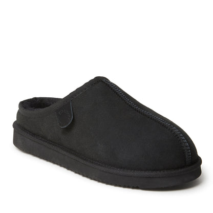 Men's Fireside by Dearfoams Grafton Genuine Shearling Clog Slipper with Woven Accent - US 9479