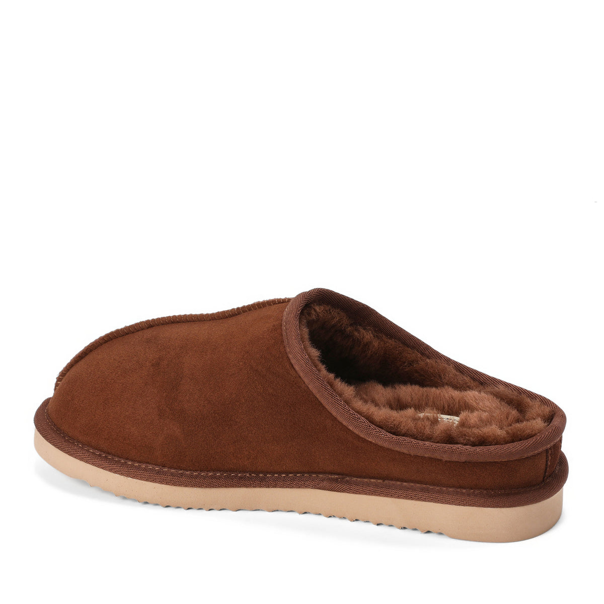 Men's Fireside by Dearfoams Grafton Genuine Shearling Clog Slipper with Woven Accent - US 9857