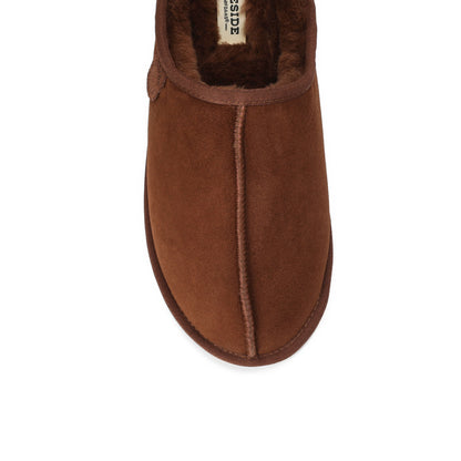 Men's Fireside by Dearfoams Grafton Genuine Shearling Clog Slipper with Woven Accent - US 9857