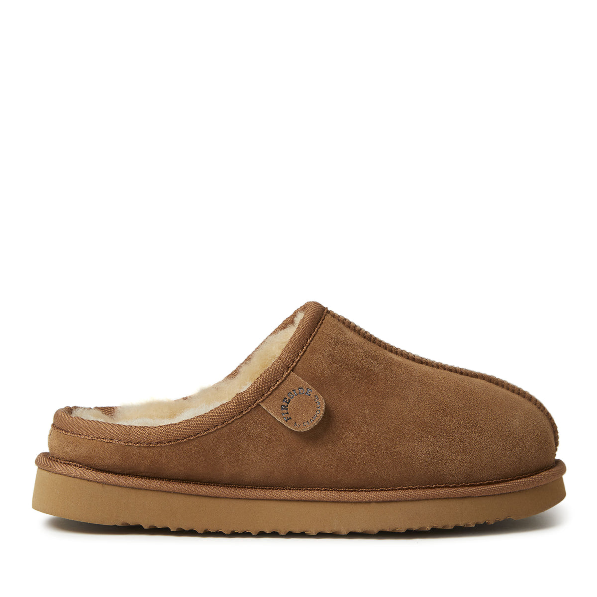 Men's Fireside by Dearfoams Grafton Genuine Shearling Clog Slipper with Woven Accent - US 4676