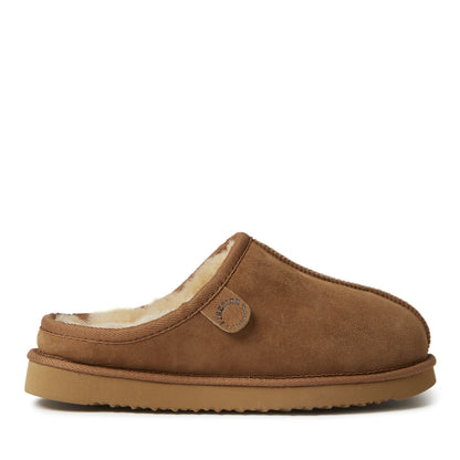 Men's Fireside by Dearfoams Grafton Genuine Shearling Clog Slipper with Woven Accent - US 4676
