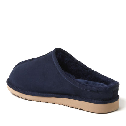 Men's Fireside by Dearfoams Grafton Genuine Shearling Clog Slipper with Woven Accent - US 5344