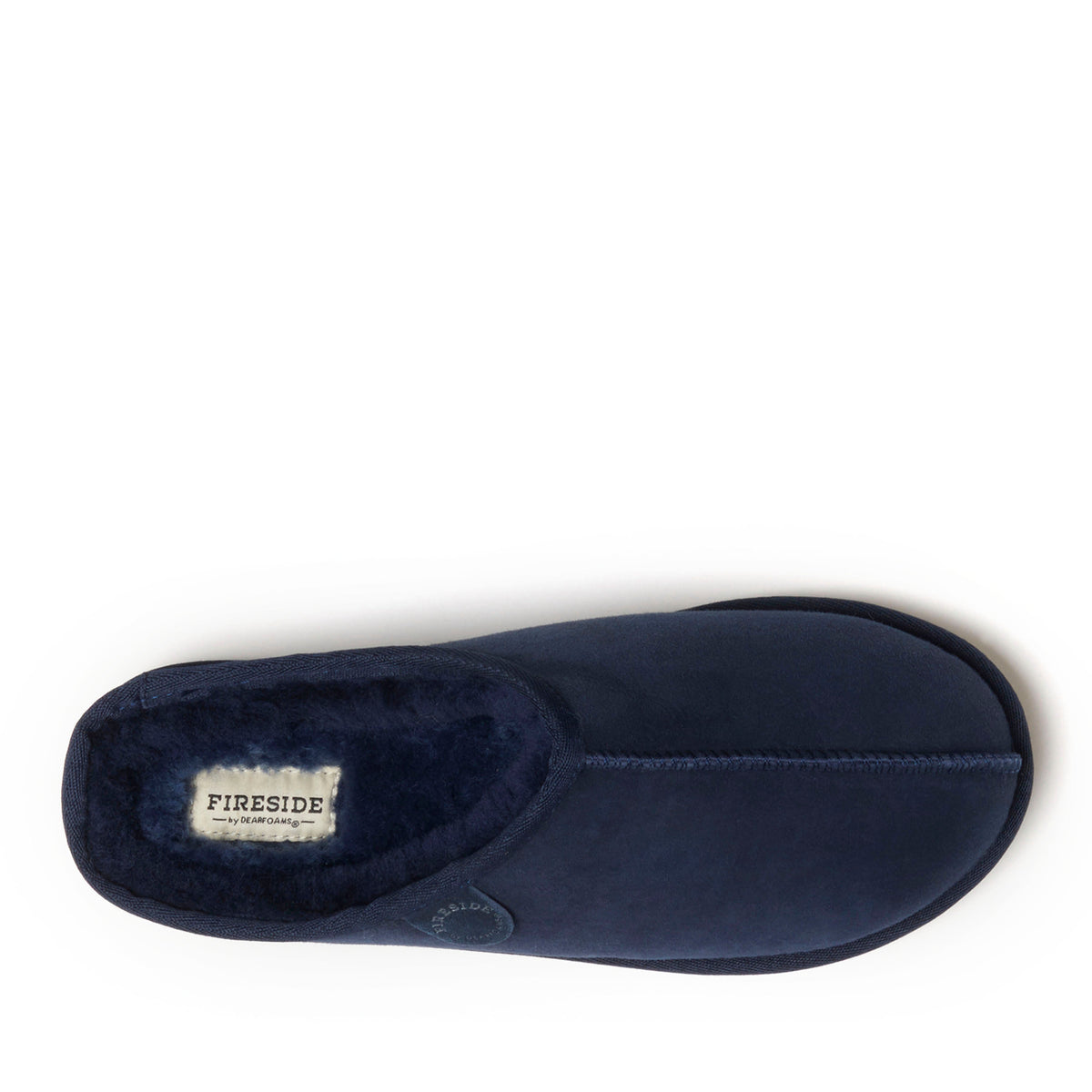 Men's Fireside by Dearfoams Grafton Genuine Shearling Clog Slipper with Woven Accent - US 8633