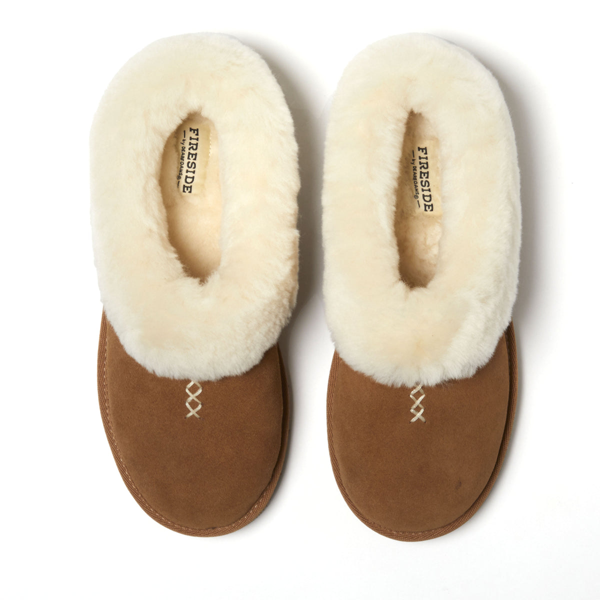 Women's Fireside by Dearfoams Adelaide Genuine Shearling Clog Slipper - Water Resistant - US 7488