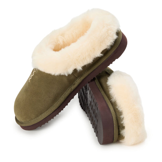 Women's Fireside by Dearfoams Adelaide Genuine Shearling Clog Slipper - Water Resistant - US 7296