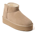 Women's Fireside by Dearfoams Kingston Genuine Shearling Platform Bootie - US 2280