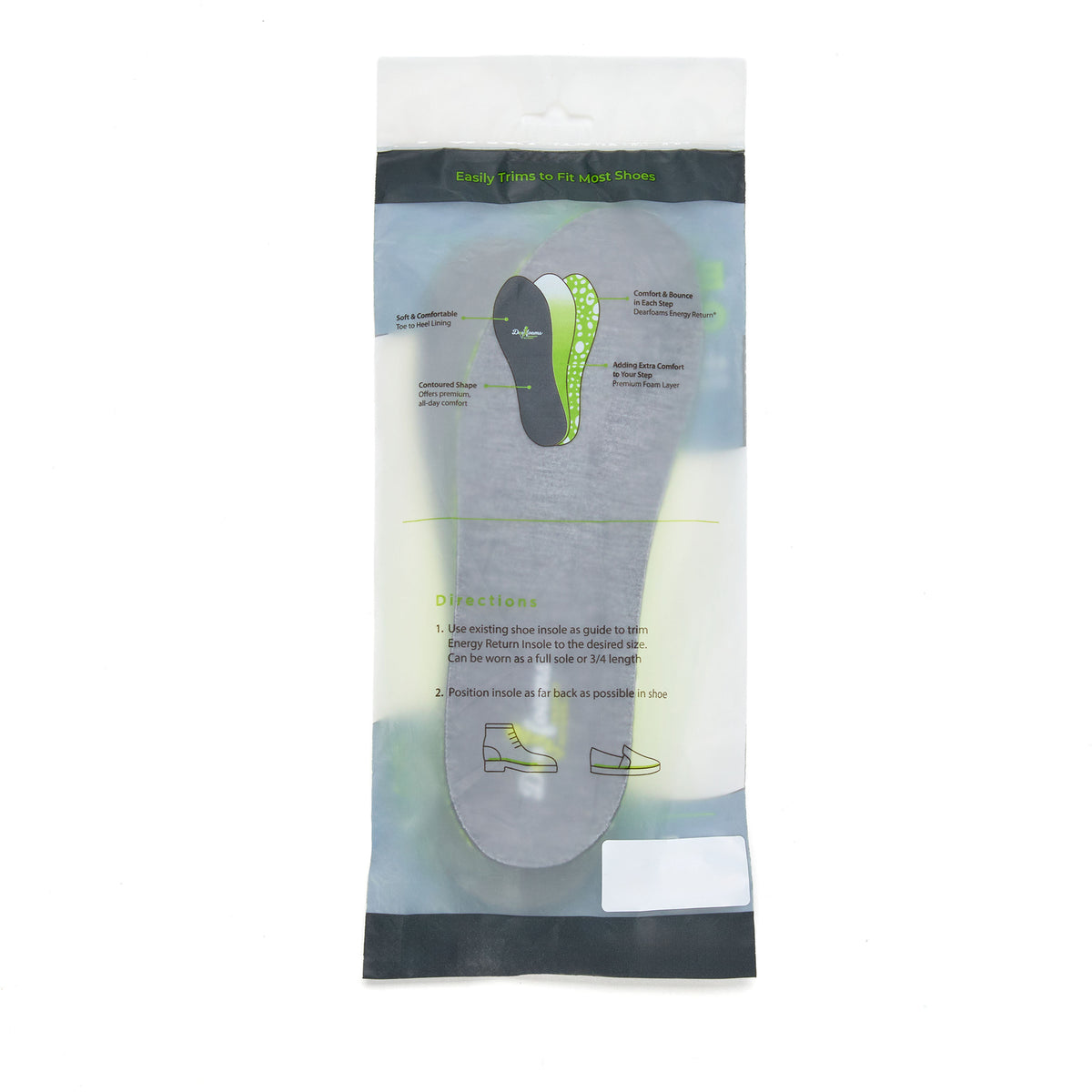 Womens Energy Return Footbed Removable Insole - US 9297