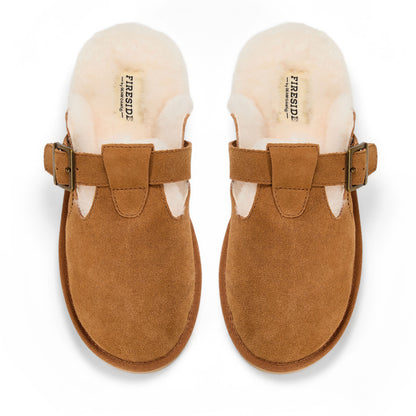 Women's Fireside by Dearfoams Maitland Genuine Shearling Scuff - US 7270