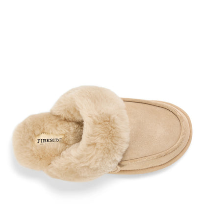 Women's Fireside by Dearfoams Melville Genuine Shearling Scuff - US 9517