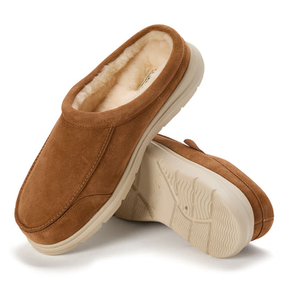 Men's Fireside by Dearfoams Lithgow Genuine Shearling Clog - US 0363